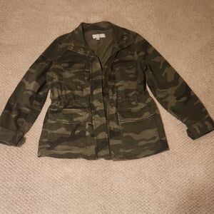 Time and Tru Green Utility Jacket